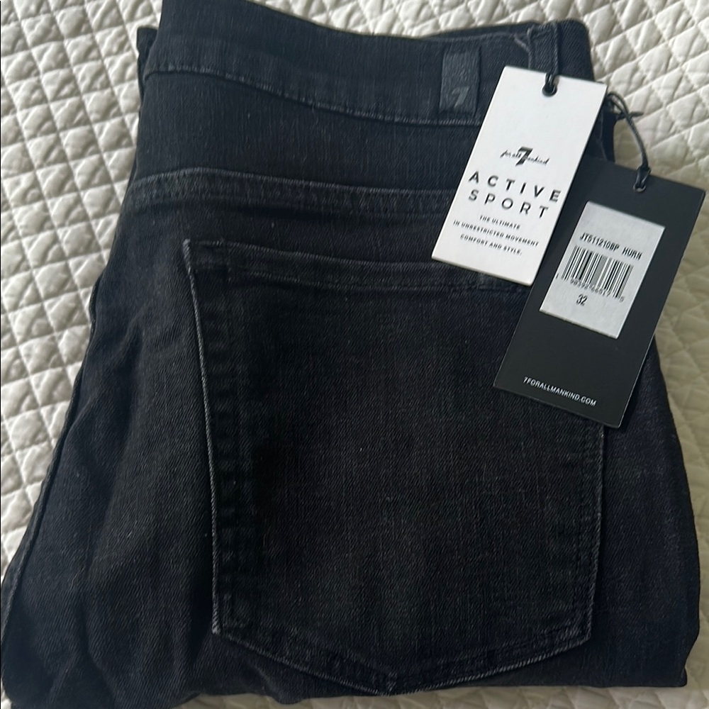 7 For All Mankind Black Slim Jeans